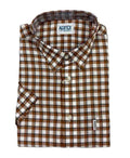 Aertex Shirt S/S Check - Caramel
