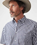 RMW Hervey S/S Shirt Check - Navy/White