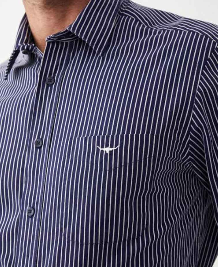 RMW Collins Shirt - Navy/White