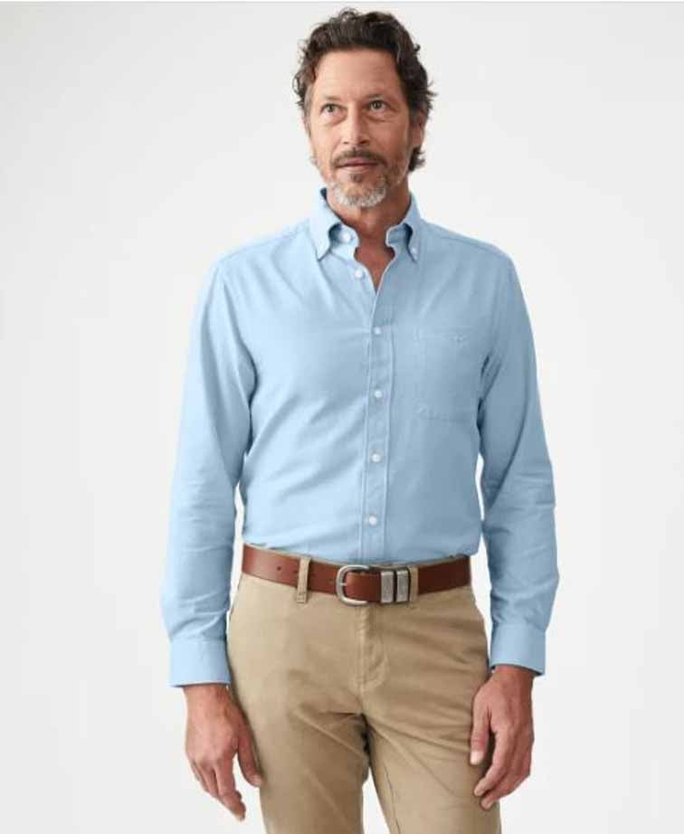 RMW Collins Button Down Shirt - Light Blue