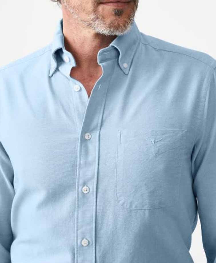 RMW Collins Button Down Shirt - Light Blue