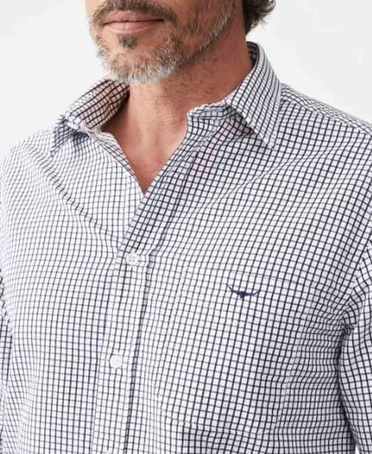 RMW Collins L/S Shirt - Navy/White