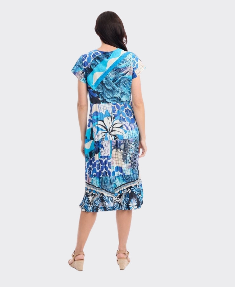 Orientique Dress Bias Front Pockets Nimes