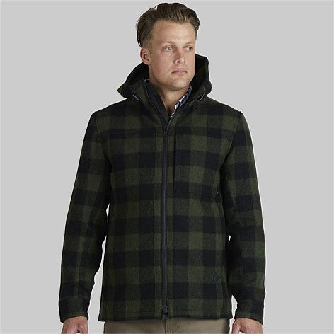 Swanndri Hudson Hoody - Olive/Blk Check