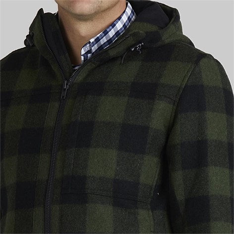 Swanndri Hudson Hoody - Olive/Blk Check