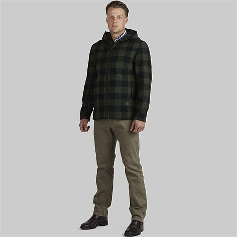 Swanndri Hudson Hoody - Olive/Blk Check