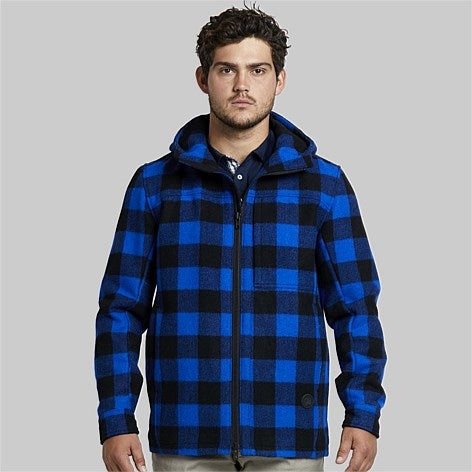 Swanndri Hudson Hoody - Blue/Blk Check