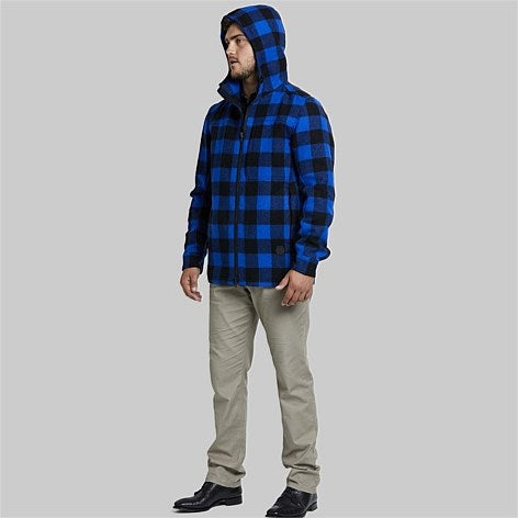 Swanndri Hudson Hoody - Blue/Blk Check