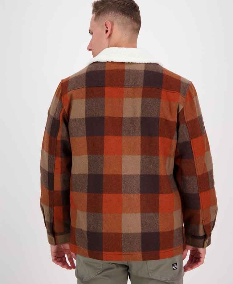 Swanndri Kaituna Sherpa Lined Jacket - Autumn Check