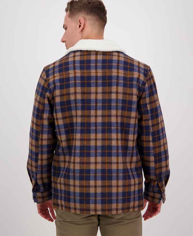 Swanndri Kaituna Sherpa Lined Jacket - Toffee Check