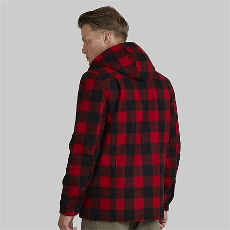 Swanndri Hudson Hoody - Red/Blk Check