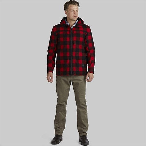 Swanndri Hudson Hoody - Red/Blk Check