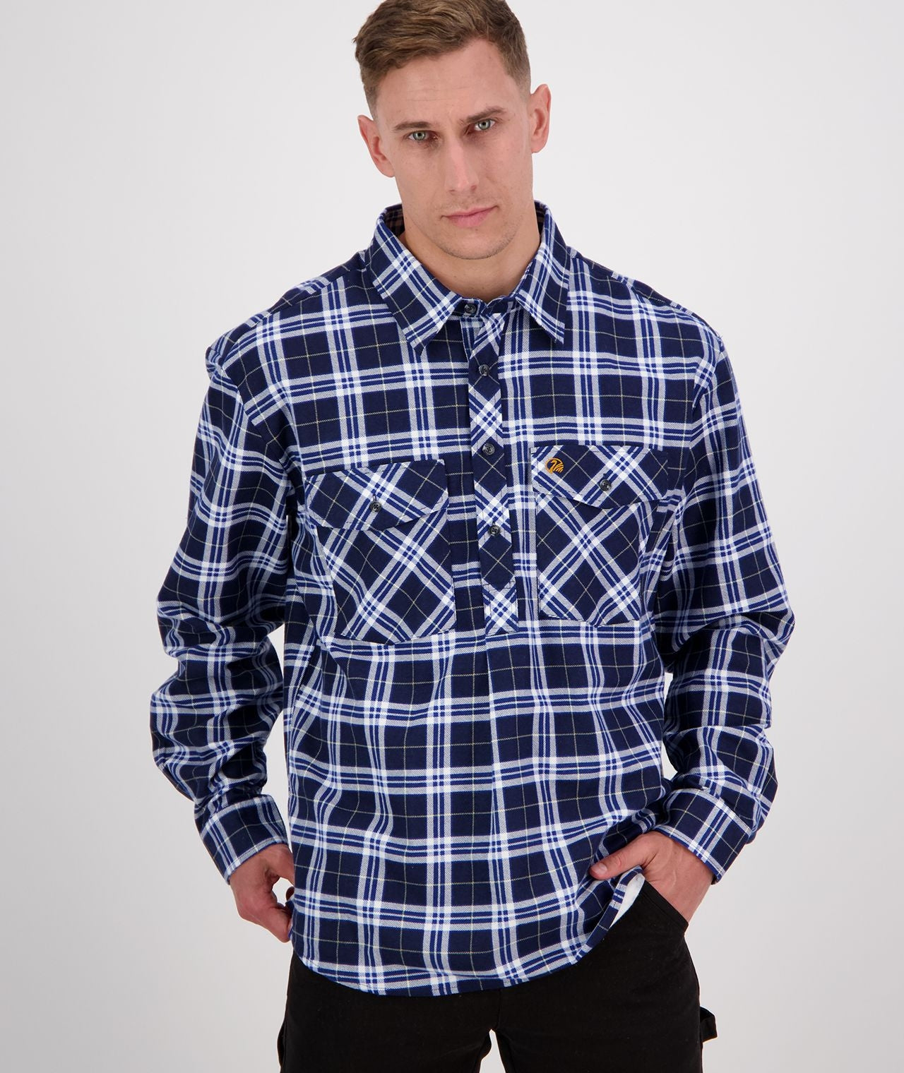 Swanndri Egmont Shirt - Indigo Check