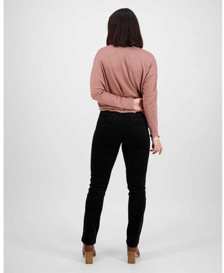 Vassalli Pant Bay Cord Slim Leg - Black