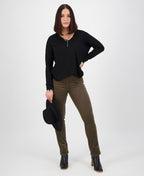 Vassalli Pant Bay Cord Slim Leg - Seaweed
