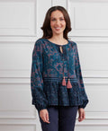 Newport Blouse Heather - Heather Print