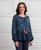 Newport Blouse Heather - Heather Print