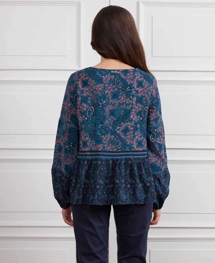 Newport Blouse Heather - Heather Print