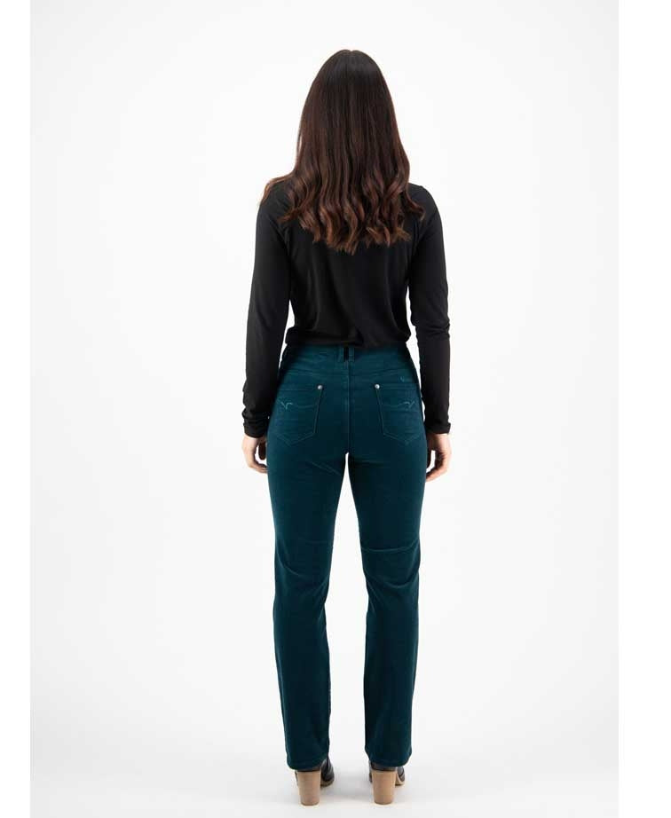 Vassalli Pants Arch Cord Straight Leg Full Length - Peacock