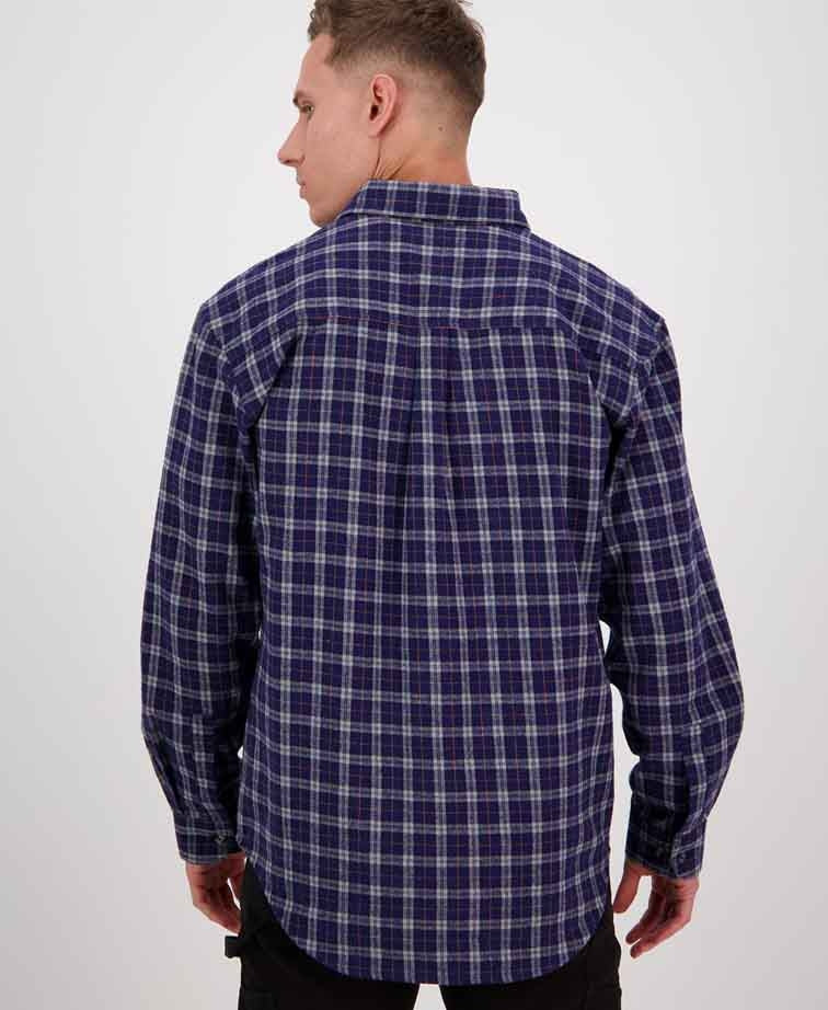 Swanndri Barn Yarn Dye Shirt - Grey