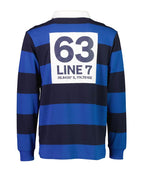 Line 7 Range Cotton Rugby Top - Blue/Navy