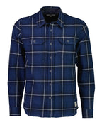 Line 7 Haul Brushed Cotton L/S Shirt - Navy Check
