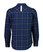 Line 7 Haul Brushed Cotton L/S Shirt - Navy Check