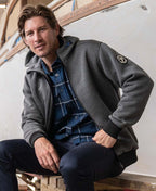 Line 7 Course Fleece Full Zip Jacket - Dark Grey Marle