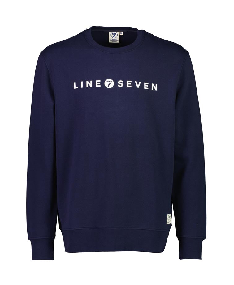 Line 7 Seven Cotton Crew Sweatshirt - Navy