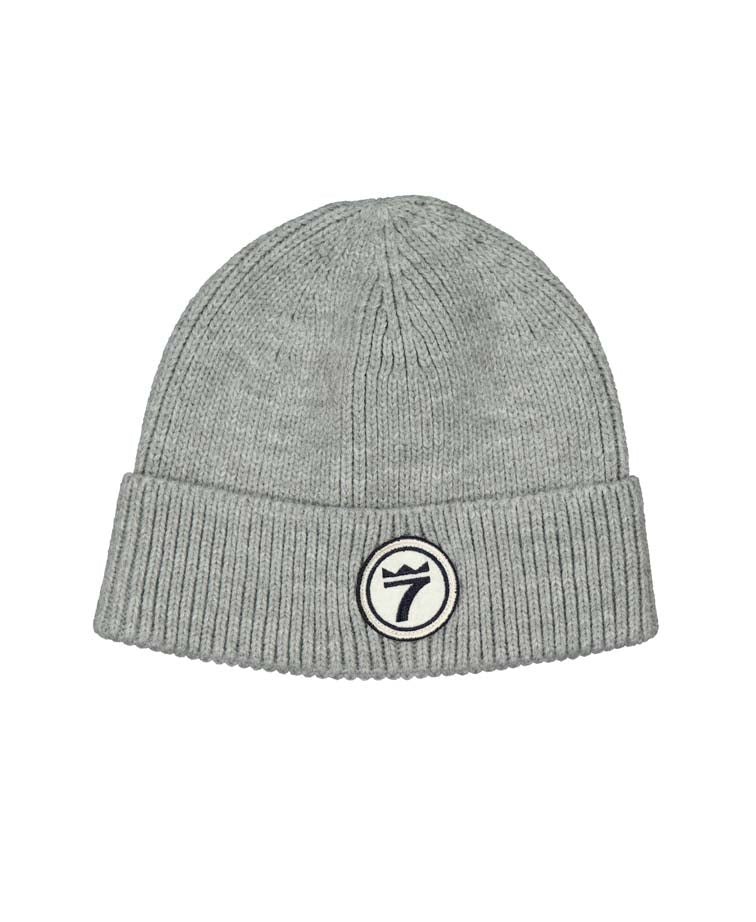 Line 7 Logo Knitted Beanie - Light Grey