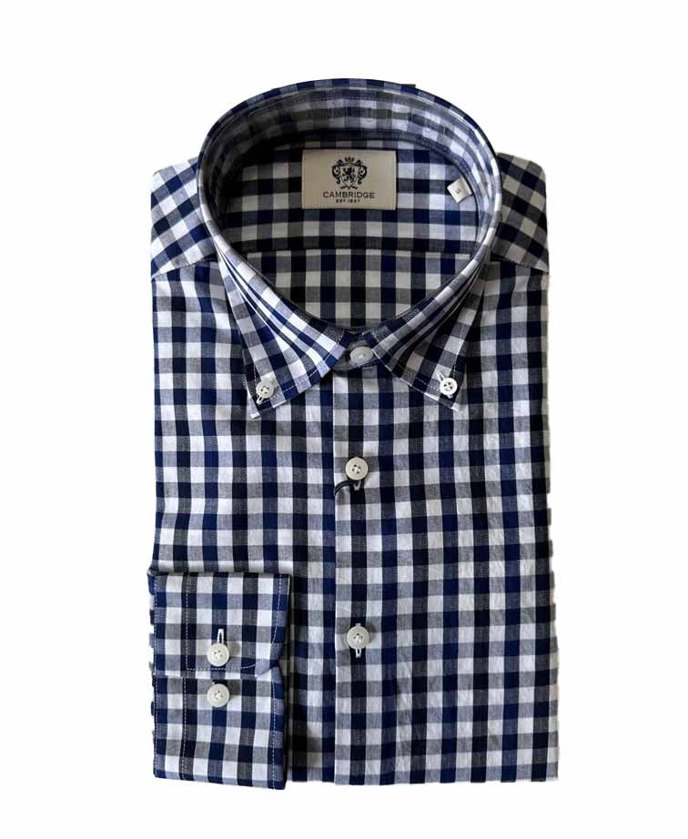 Cambridge Shirt L/S Check - Navy