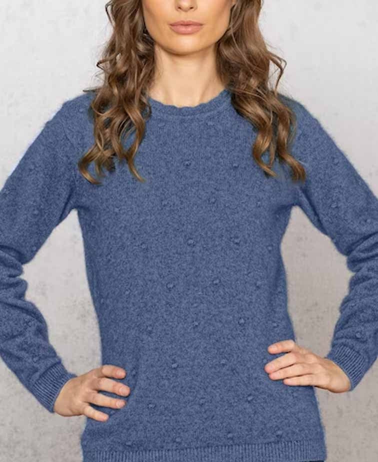 Noble Wilde Womens Pin Dot Crew - Bahama
