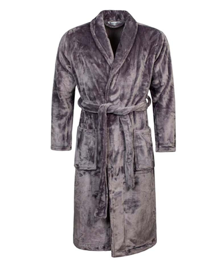 Heat Holders Mens Dressing Gown - Antique Silver