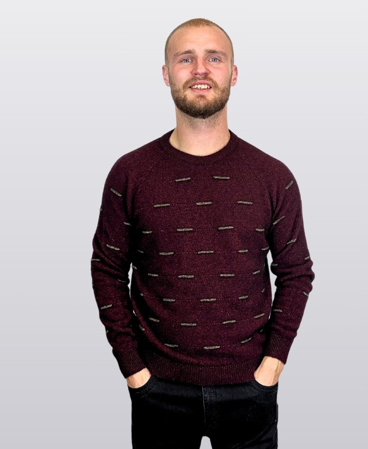 Noble Wilde Mens Code Breaker Raglan - Port/Kauri