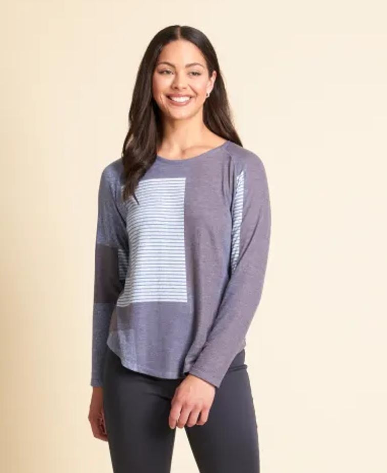Foil Tee Relaxed Swing - Navy Block