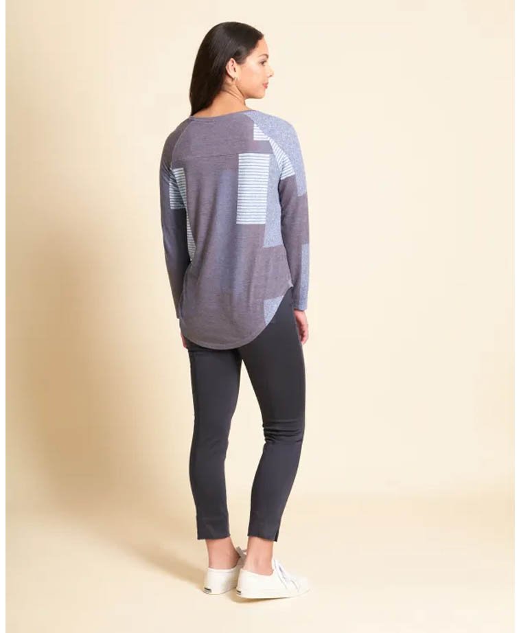 Foil Tee Relaxed Swing - Navy Block