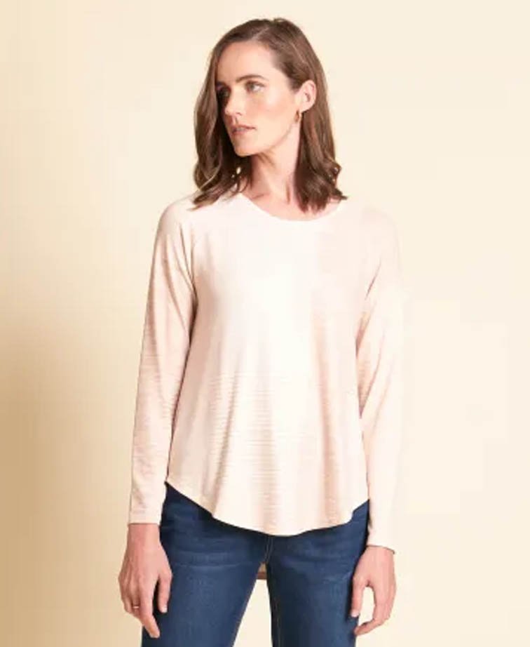 Foil Tee Relaxed Swing - Oatmeal Block
