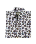 Portobello Rd Shirt L/S Square Print - Aqua