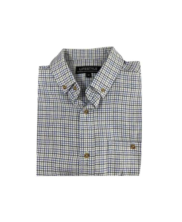 Lifestyle Shirt L/S Check - Royal Blue