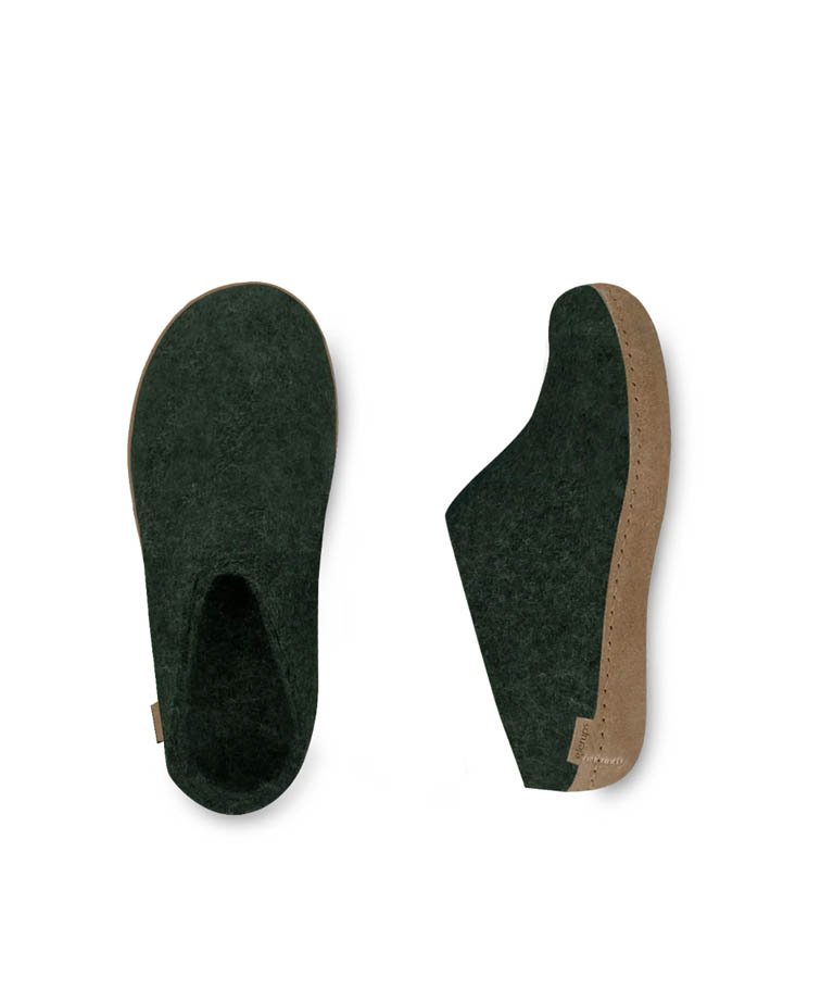 Glerups Slip-On Forest Leather Sole - Forest