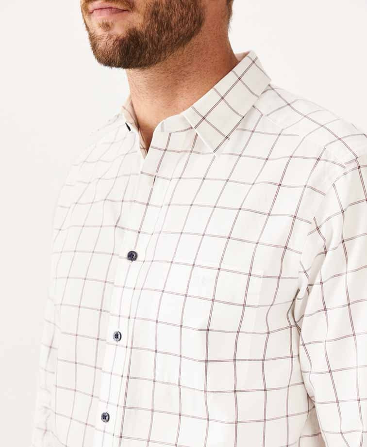 RMW Collins Shirt - White/Red/Navy