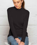 Bay Road Merino Womens Turtle Neck - Black