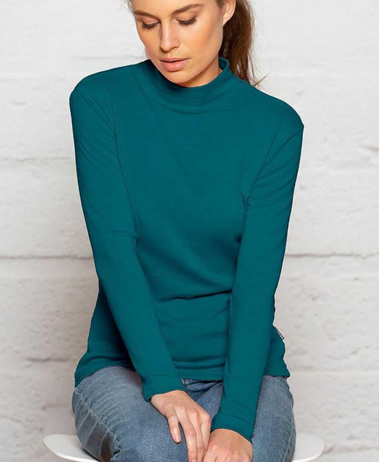 Bay Road Merino Womens Turtle Neck - Deep Cove