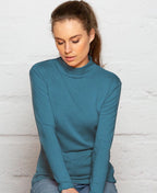 Bay Road Merino Womens Turtle Neck - Biscay Blue