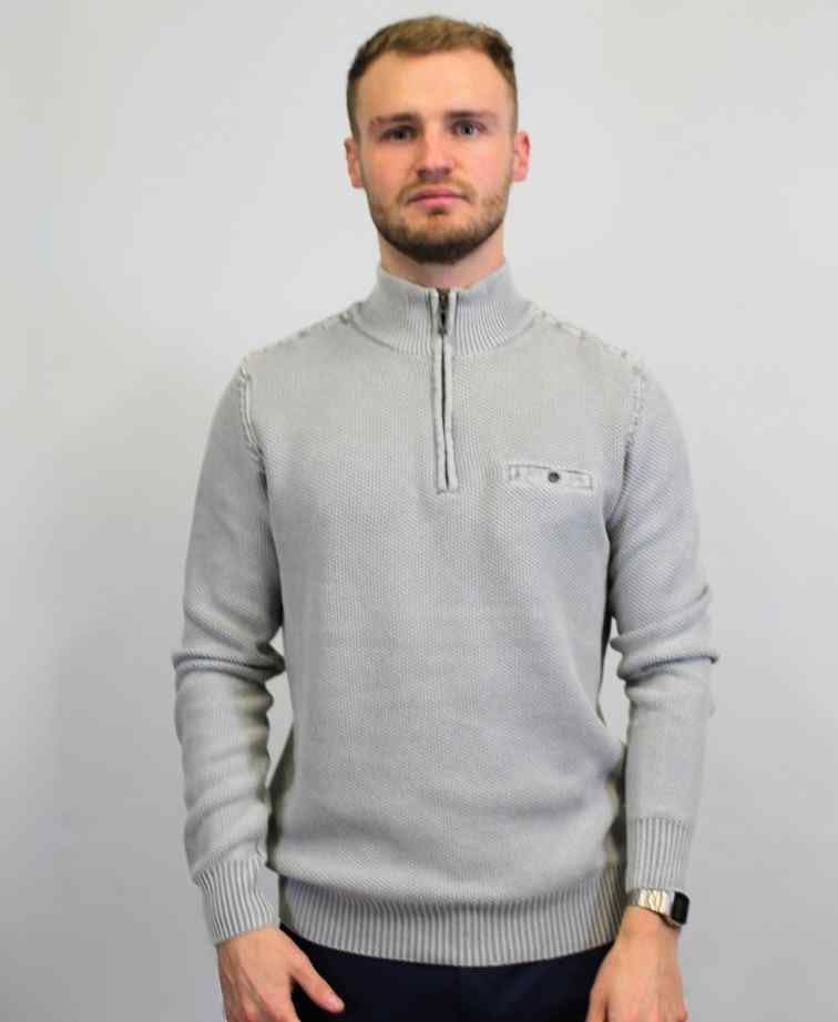 Berlin Sweat Honeycomb 1/4 Zip - Stone