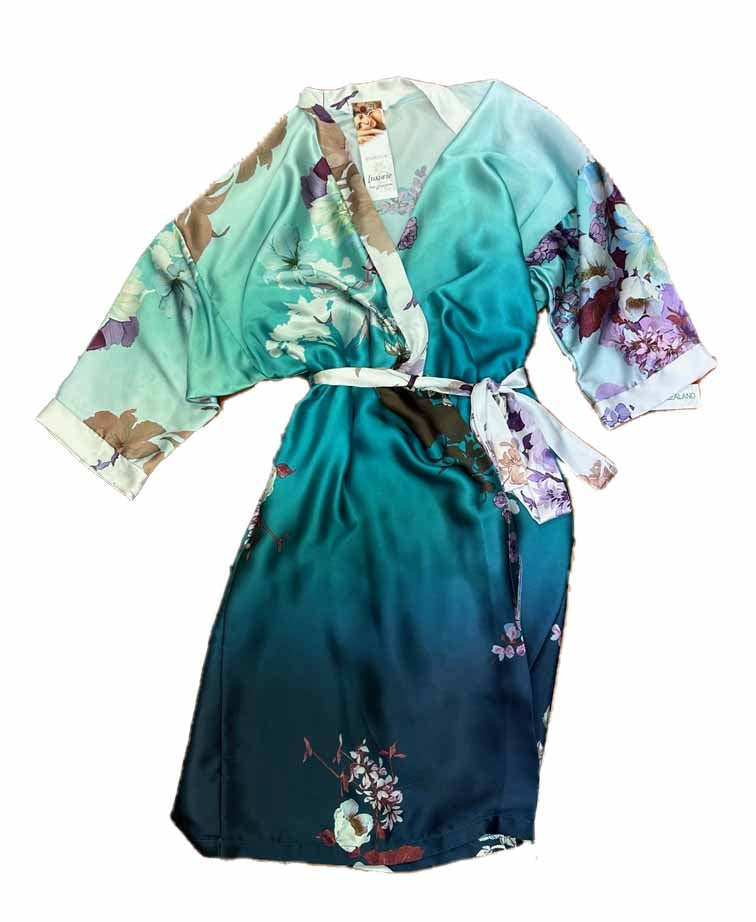 Essence Robe Satin Print - Pacific