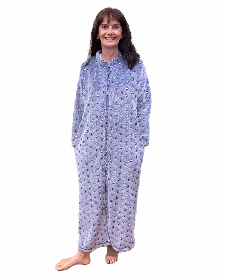 Essence Robe Spot Zip - Pewter