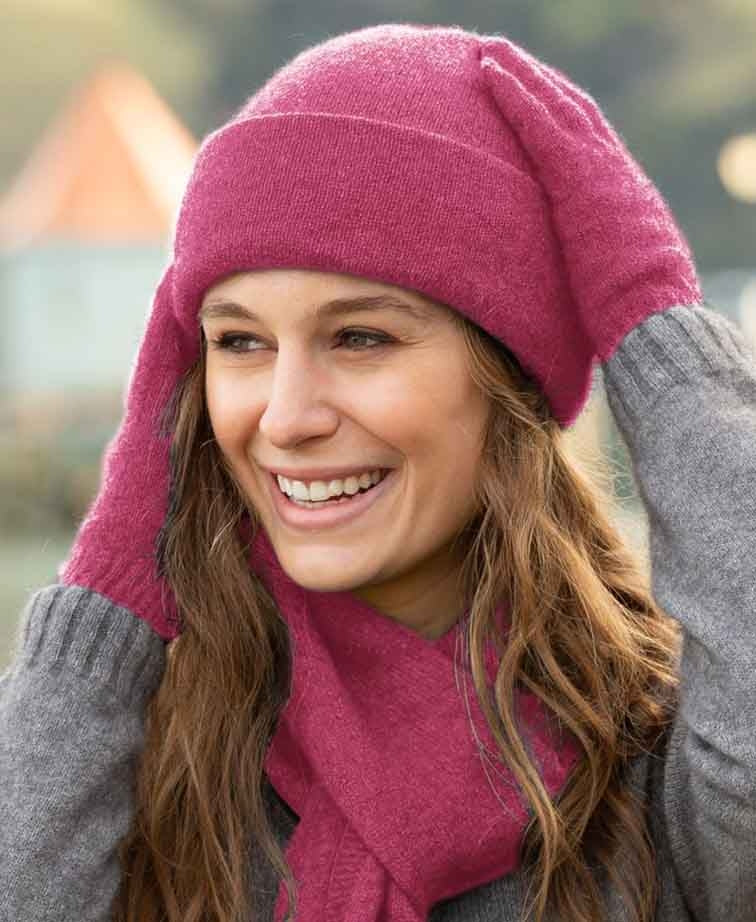 Noble Wilde Merino Possum Beanie - Rosay