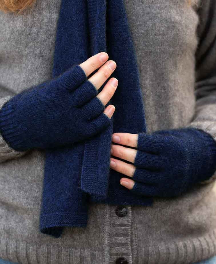 Noble Wilde Gloves Fingerless - Maritime