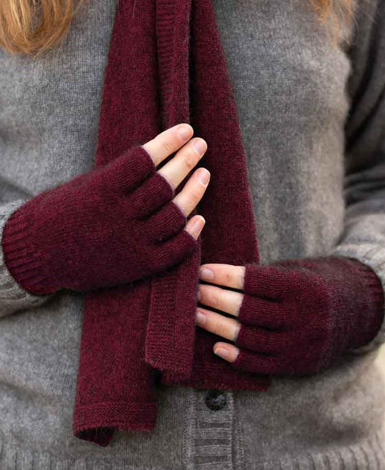 Noble Wilde Gloves Fingerless - Port